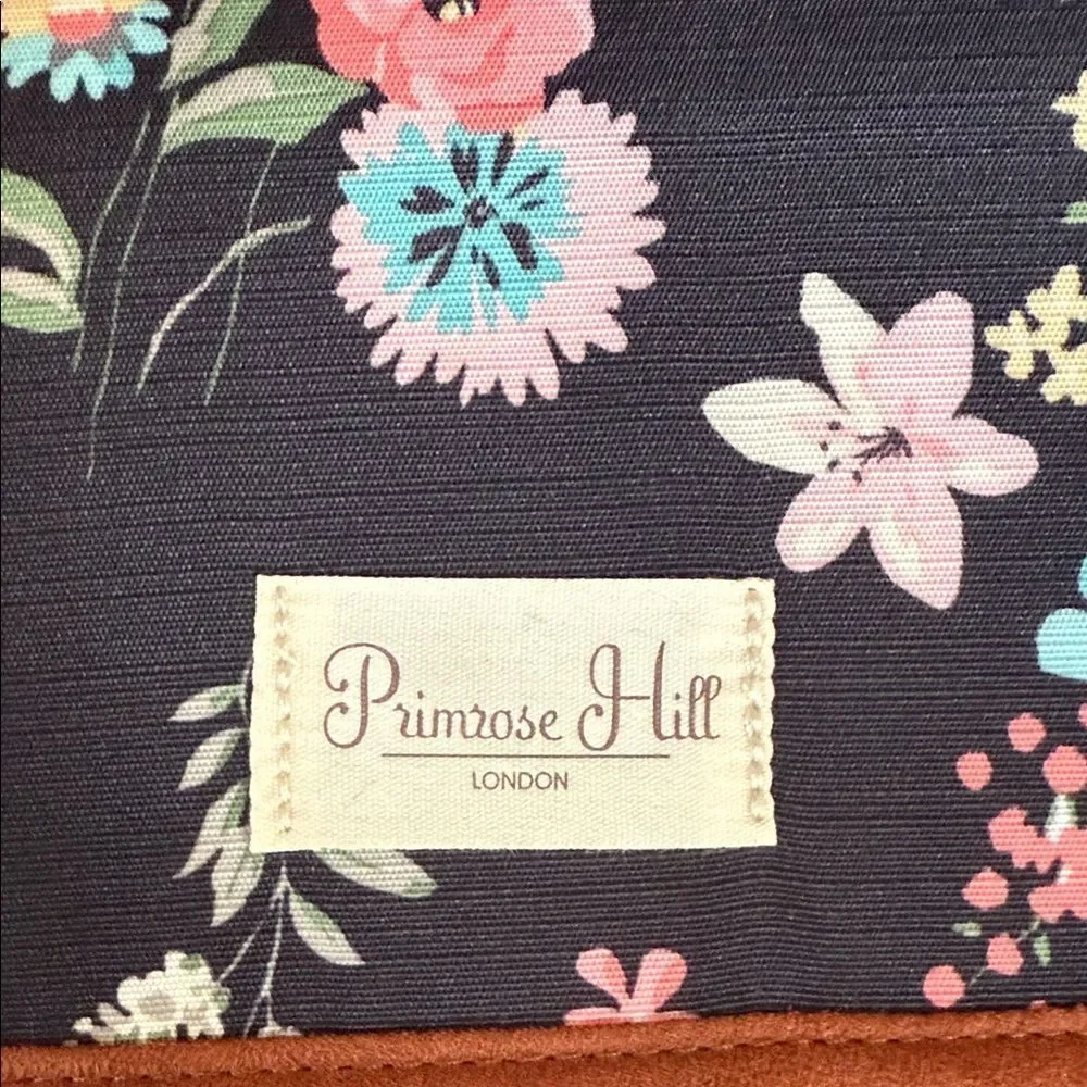 Primrose Hill London Floral Women's Cosmetic or Toiletry Bag - Black Floral